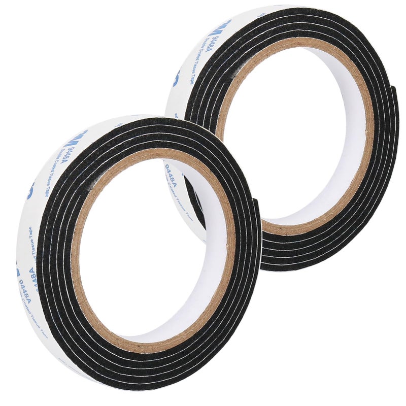 Shintop Felt Tape DIY Adhesive Heavy Duty Felt Strip Roll Cut into Any Shape to Protect Your Hardwood and Laminate Flooring, 0.5 x 59 Inches (Pack of 2, Black) - Image 1
